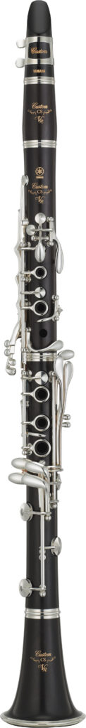 Yamaha YPC-62R grenadilla wood piccolo with silver-plated keys on white background